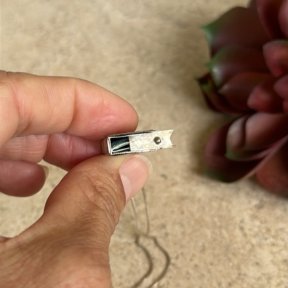 Silver box chain and small floral secret Quran book charm Farsi Persian - Picture 14 of 15